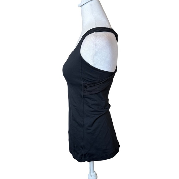Lululemon Spin Me Tank Top Twist Black Size 6 Shelf Bra Gym Fitness Workout Yoga - Picture 6 of 11
